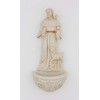 Corbase Religious Resin St. Francis with Doves Holy Water Font,