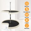PercyEffie 2pcs Lazy Susan Shelf Liner 27In Silicone Lazy Susan