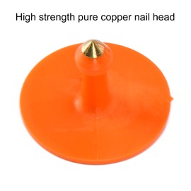 Cattle Ear Tag Round Pig Ear Tag Convenient Identification Lightweight Numbered Pig Sheep Tag (Orange)