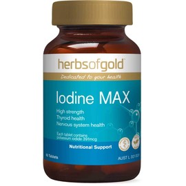 Herbs of Gold Iodine Max 60 Tablets, White