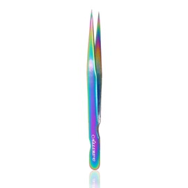 Alluring Rainbow Multi-Color Tweezers for Eyelash Extension (Straight)