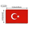2 Pack PVC Turkey Turks Country Flag Patch,PVC Country Flag