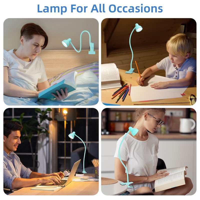 LiFMIRA Clip on Reading Light for Bed 3 Color Modes,