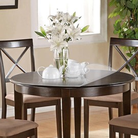 Whirltique Round Clear Table Protector 40 Inch 1.5mm Thick, Clear Round Table Cover Protector, Round Plastic Table Cover, Vinyl Circle Table Top Protector for Dining Room Table, Coffee Table