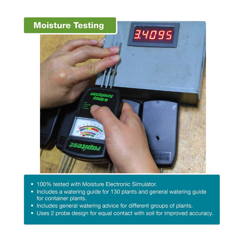 Luster Leaf 1880 Rapitest Tester Electronic 4-Way Analyzer, Soil
