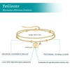 YeGieonr Birth Flower Double Layer Bracelet for Women, Stainless Steel