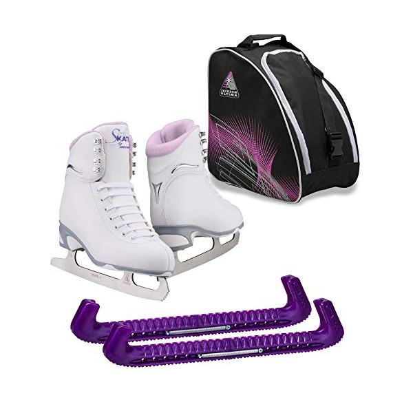 Jackson Ultima Finesse JS180 Figure Ice Skates for Women Bundle