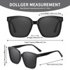 Dollger Polarized Sunglasses for Women Men Oversized Square Women Trendy