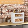 Alpeir Double Layer Large Bread Box for Kitchen Counter, Wooden