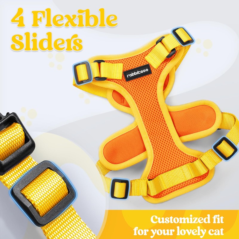 rabbitgoo Cat Harness and Leash Set, Escape Proof Soft Adjustable