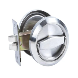WANLIAN Passage Door Handle Lock,Round Pocket Door Lock, Knobs Lockset-No Keys,Privacy Door Latch Lock,Stainless Steel 304 Storeroom Locks,Bed Room,Kitchen,Bathroom,Laundry Room Doors Privacy Lock