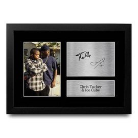 HWC Trading FR A4 Chris Tucker & Ice Cube Friday Gifts Printed Signed Autograph Picture for Movie Memorabilia Fans - A4 Framed