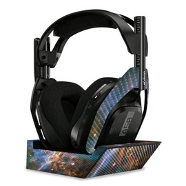 MightySkins Carbon Fiber Skin Compatible with Astro A50 Wireless Headphones + Base Station (Gen 4) - Golden Nebula | Protective, Durable Textured Carbon Fiber Finish | Easy to Apply | Made in The USA