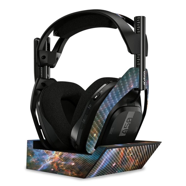 MightySkins Carbon Fiber Skin Compatible with Astro A50 Wireless Headphones