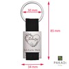 PAKADI Key Ring with Engraving "Schatzi Ich Liebe Dich" Flower