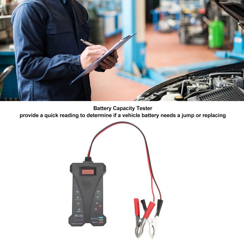 12V Battery Capacity Tester Single Interface Charging System Analyzer Detector