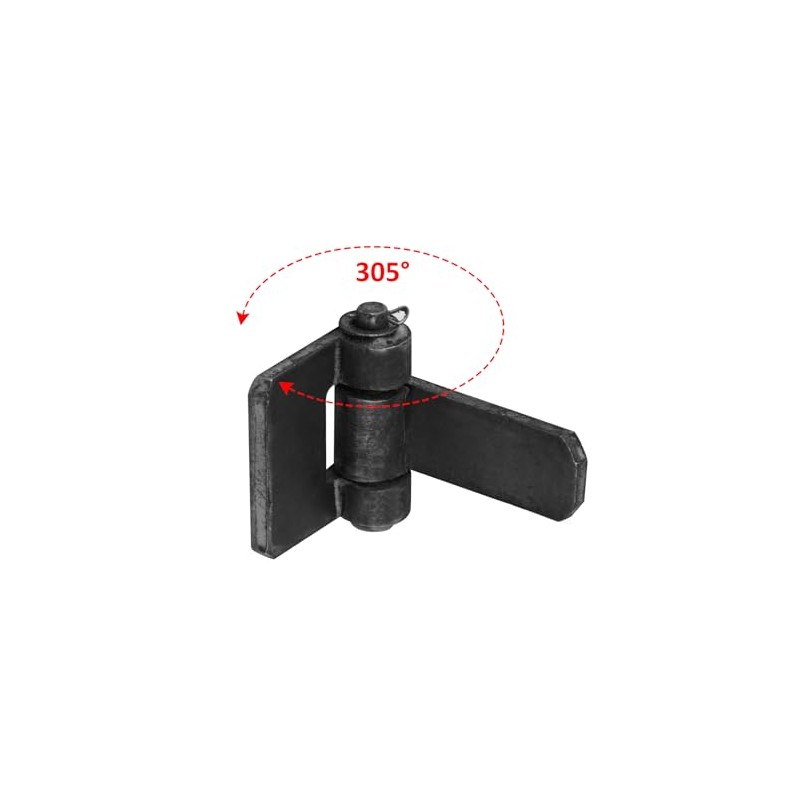 heneng 6 Pcs Weld-On Trailer Hinges, 5-1/8" x 3-1/4", Strap