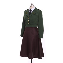 SFWXCOS Officer Uniform Agent Peggy Carter Cosplay Costume Dress Uniform Suit for Women (M)