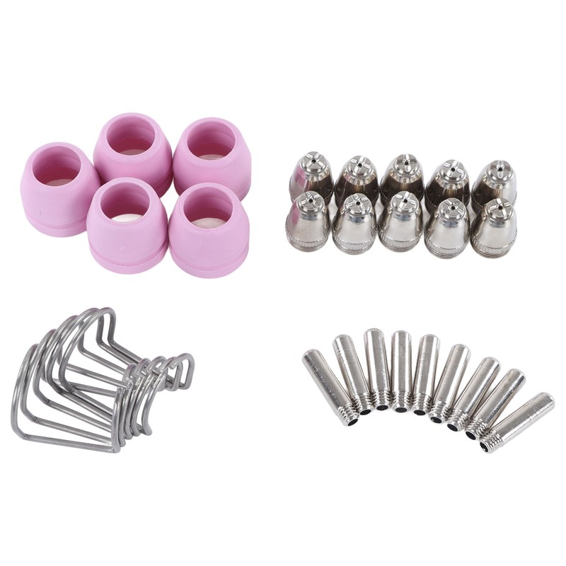 30PCS Plasma Torch Consumables ABS Easy Replacement Electrode Nozzles Cups