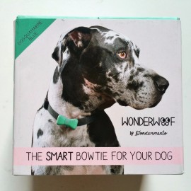 Wondermento WonderWoof Smart BowTie Activity Monitor for Dogs W' Bluetooth - Aqua Brand New