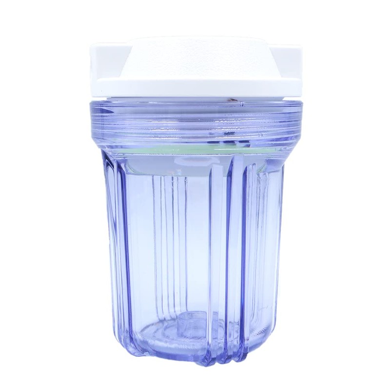 CENPEK 5 Inch Clear Housing with White Rib Cap For