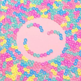 500 Pieces S Clips Rubber Band Clips Plastic Connectors Refills Kit Clip for Loom Bracelets (Colour)