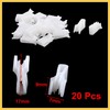 REPAIROCK 20Pcs White Car Instrument Panel Dashboard Plastic Retainer Clip