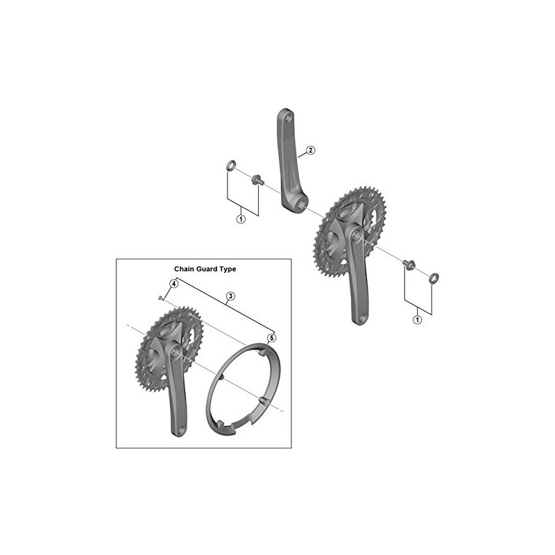 Shimano Repair Parts FC-MT101 Left Crank 6.9 inches (175 mm)