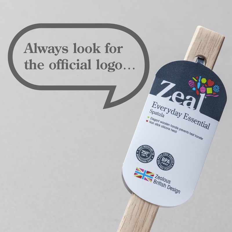 Zeal J212R Spatula with Wooden Handle, Red