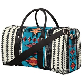 Aztec Boho Travel Duffel Bag, Sports Tote Gym Bag Weekender Bag Workout Bag Carry on Luggage Handle Bag Overnight Shoulder Bag for Women Men