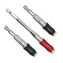 Saipor 3PCS Adjustable Pivot Bit Holder Magnetic Pivoting Bit Tip Holder 1/4" Hex Shank Drill Bit Extension Quick Release Flexible Screw Drill Tip Extension Rod for Tight Spaces/Corners (88mm+145mm)