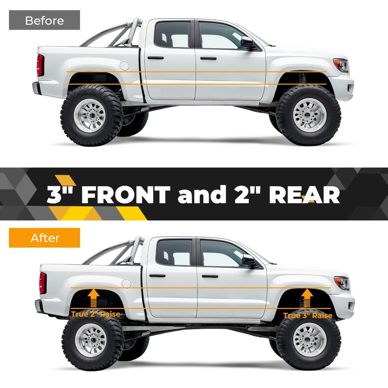 3'' Front and 2'' Rear Leveling Lift Kit for 2004-2024
