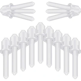 60 Pieces Shutter Repair Pins Louver Pins Shutters Replacement Repair Pins Shutter Pins for Tools, Movable Blade Repair Parts (White)
