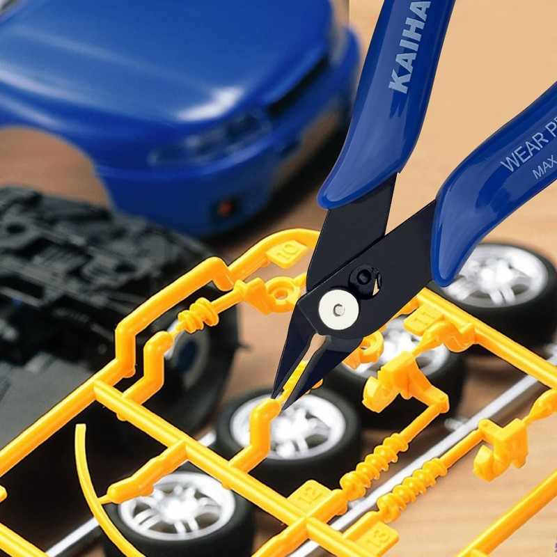 KAIHAOWIN Micro Wire Cutters with Spring, 5 Pack, 5 inch