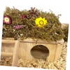 Generic Bite Resistant Wooden Hamster House with Multi Chamber Tunnel