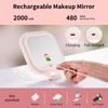 DESCHEN Rechargeable Travel Makeup Vanity Mirror with Lights and Magnification,