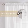 Lecloud Short Sheer Curtains 54 Inches Length 2 Panels, Light
