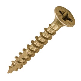 TIMCO C2 Strong-Fix Multi-Purpose Premium Countersunk Gold Woodscrews - 3.5 x 25 - Box of 200