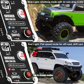 GOUPRC 30A Brushed Mini ESC with 050 50T Brushed Motor & Motor Mount Combo Kit for 1/24 Axial SCX24 AX24 RC Upgrade