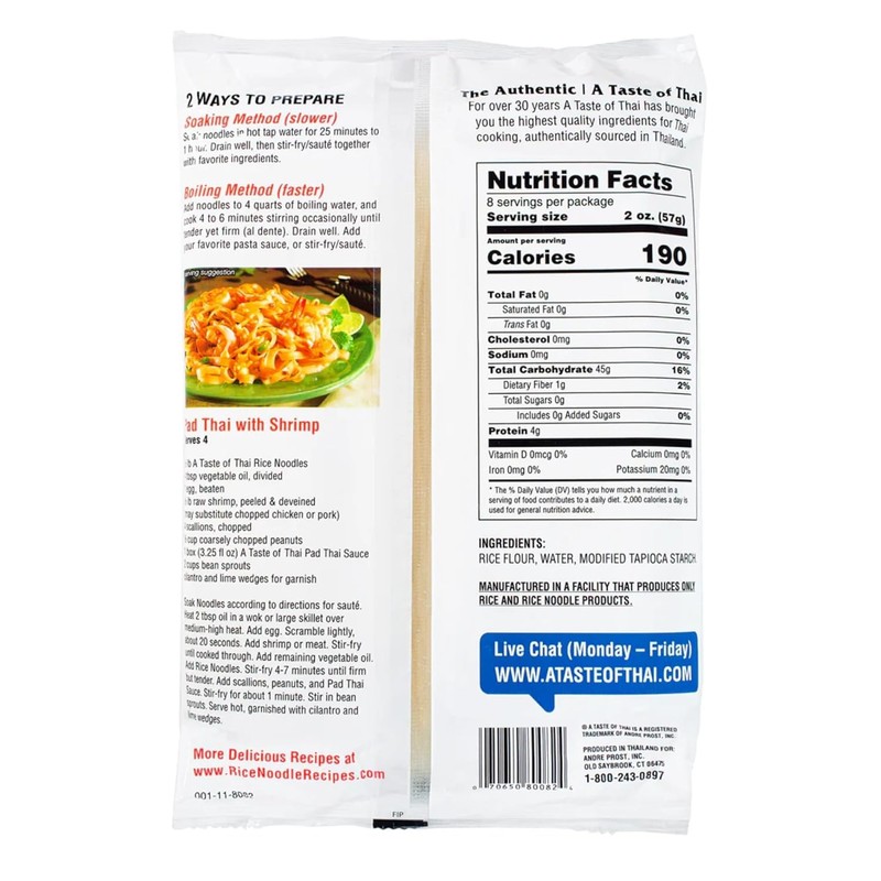 A Taste of Thai Rice Noodles - 16oz Pack of