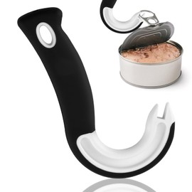Ring Can Opener J Shape Kitchen Gadget Canned Easy Open Manual Can Opener Food Suitable for Cans Ring Cap Lid Bottles