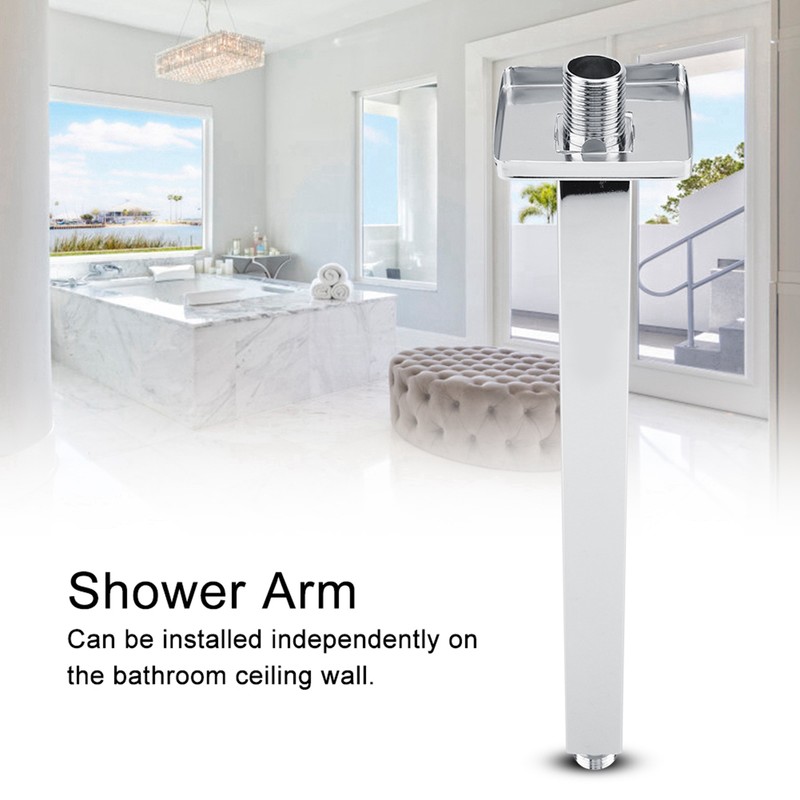 Square Stainless Steel Top Shower Arm Pipe Wall Mount for