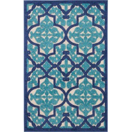 Nourison Aloha Navy Indoor/Outdoor Area Rug 2'8" x 4'