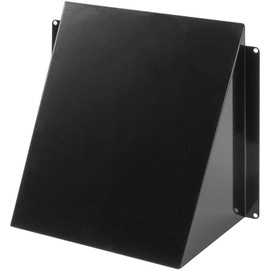 Repa Market 8 x 8 Inch Black Galvanized Steel Vent Cover - Duct Exhaust/Inlet Rain Deflector - Weatherproof Guard for Ventilation Systems/Indoor/Outdoor Vent Hood/Air Vent Grille Protection Roof