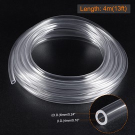MECCANIXITY PVC Transparent Hose Vinyl Tubing 5/32" ID 1/4" OD 13ft Flexible Lightweight for Water Tube,Air Tube