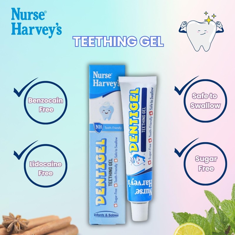 Nurse Harvey's Dentigel 15gr Babies 3 Months +, Helps Relieve