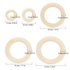 ZEONHAK 200 Pcs 5 Sizes Natural Wooden Rings, Unfinished Wood