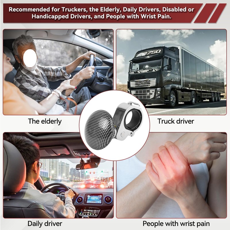 AUTOXBERT Steering Wheel Knob, Universal Steering Wheel Aid Handle Assister
