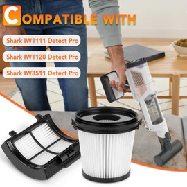 6Pack IW3511 HEPA Filters Replacement for Shark Detect Pro Cordless Vacuum Handheld IW3511 IW1111 IW1120 IW1615, 3 HEPA filters + 3 Hand vac pre-motor filters