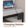 Rolanstar Bed Frame with USB Charging Station, Full Bed Frame